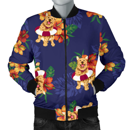 Hawaiian Themed Pattern Print Design H02 Men Bomber Jacket