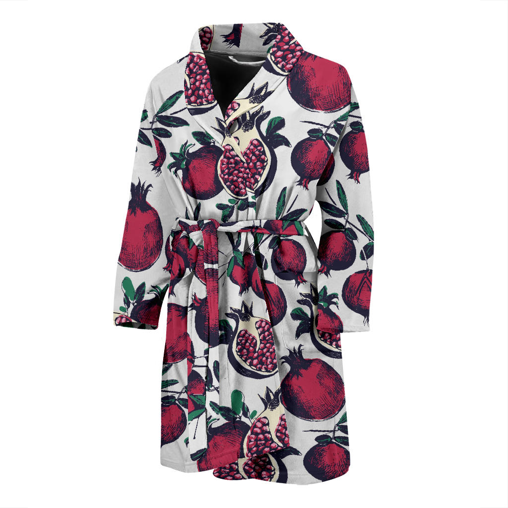 Pomegranate Pattern Print Design PG01 Men Bathrobe