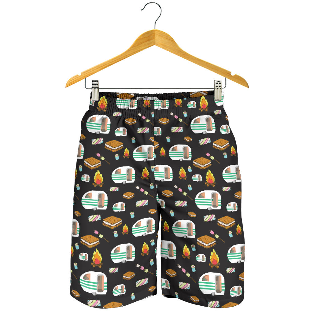 Camper marshmallow Camping Design Print Mens Shorts