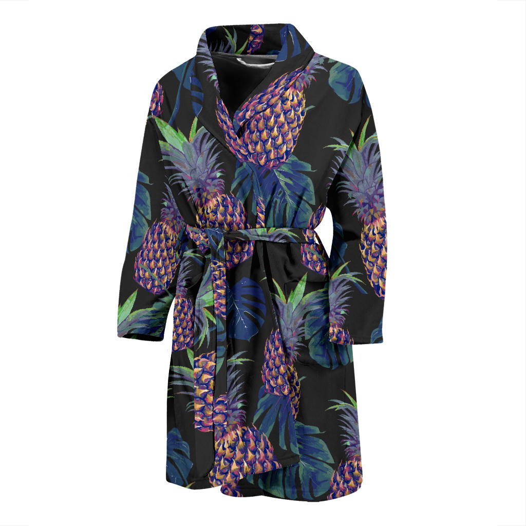 Pineapple Pattern Print Design PP04 Men Bathrobe