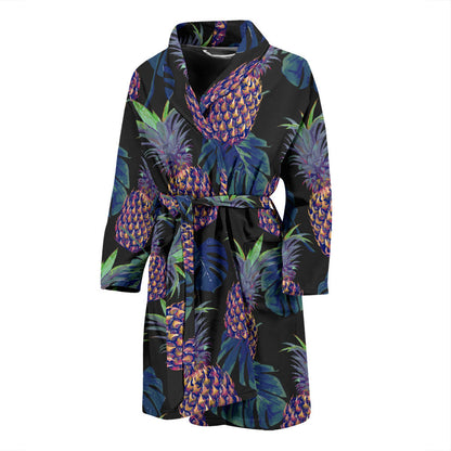 Pineapple Pattern Print Design PP04 Men Bathrobe