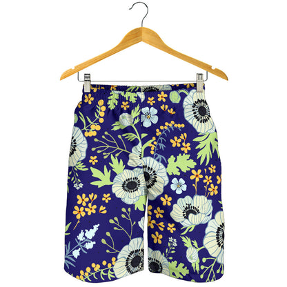 Anemone Pattern Print Design AM06 Mens Shorts