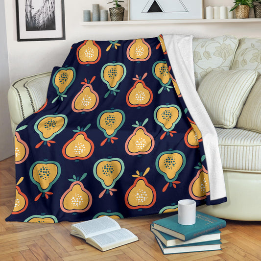 Pear Pattern Print Design PE03 Fleece Blanket