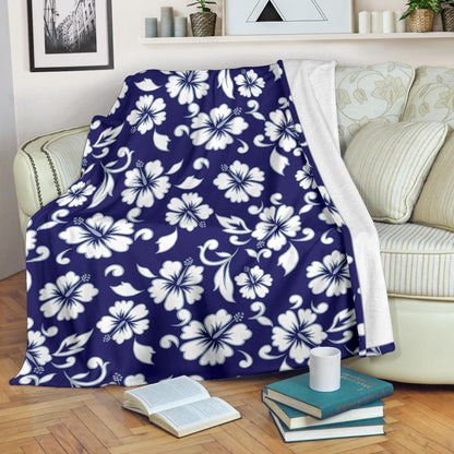 Hibiscus Pattern Print Design HB010 Fleece Blanket