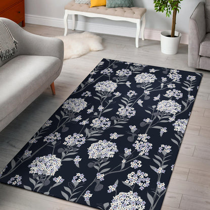 Hydrangea Pattern Print Design HD07 Area Rugs