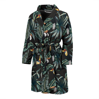 Rainforest Pattern Print Design RF06 Men Bathrobe