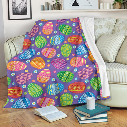 Easter Eggs Pattern Print Design RB010 Fleece Blanket