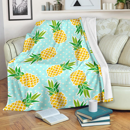 Pineapple Pattern Print Design PP01 Fleece Blanket
