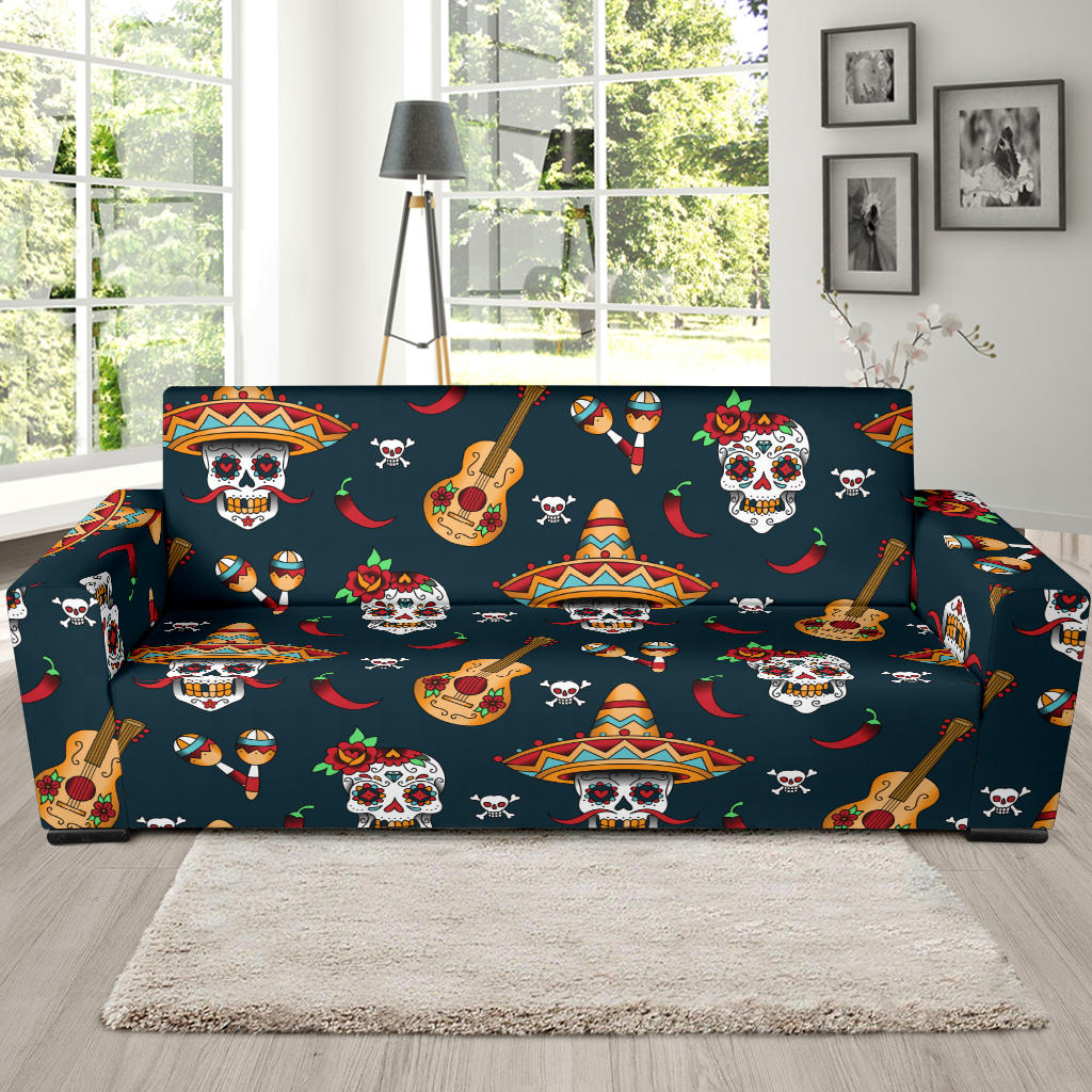 sugar skull Mexican Sofa Slipcover