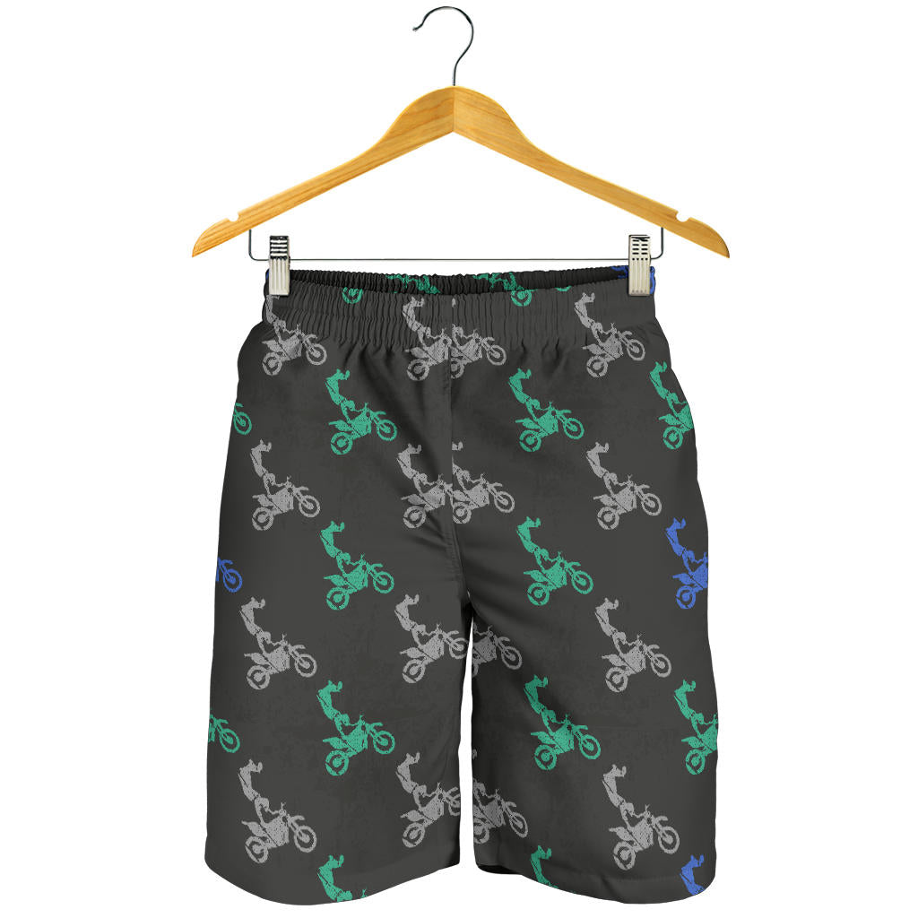 Motocross Pattern Print Design 02 Mens Shorts
