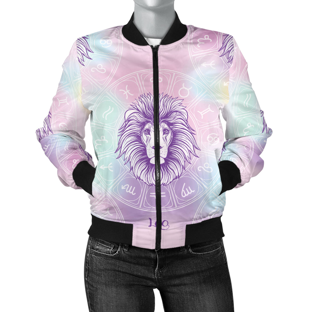 Leo Pattern Print Design 03 Women's Bomber Jacket