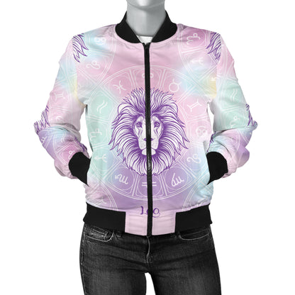 Leo Pattern Print Design 03 Women's Bomber Jacket