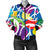 Peace Sign Colorful Pattern Print Design A02 Women's Bomber Jacket