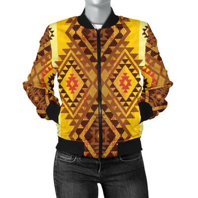 Native Pattern Print Design A09 Women's Bomber Jacket