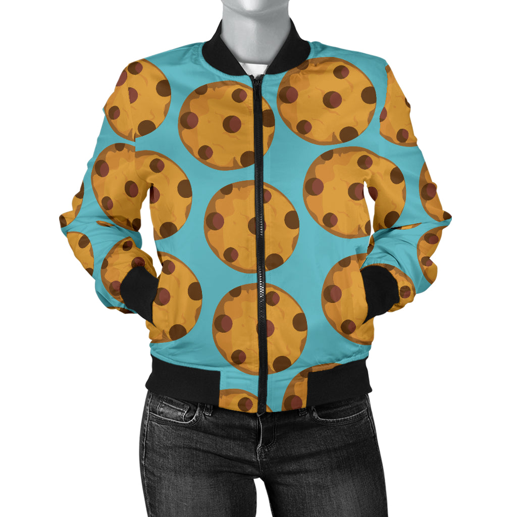 Cookie Pattern Print Design 01 Women's Bomber Jacket