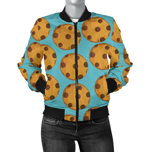 Cookie Pattern Print Design 01 Women's Bomber Jacket