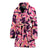 Purple Plumeria Pattern Print Design PM010 Women Bathrobe