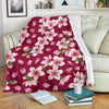 Cherry Blossom Pattern Print Design CB06 Fleece Blanket