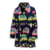 Camper Cute Camping Design No 3 Print Women Bathrobe