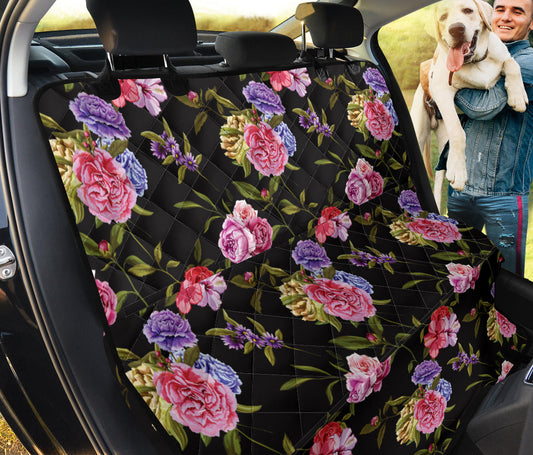 Carnations Pattern Print Design CN05 Rear Dog  Seat Cover