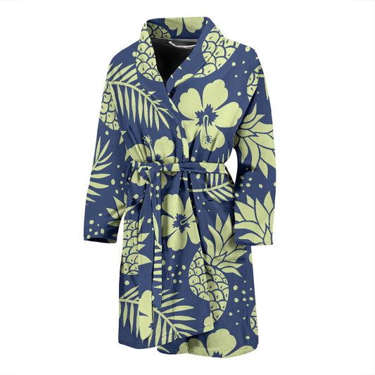 Pineapple Pattern Print Design PP07 Men Bathrobe