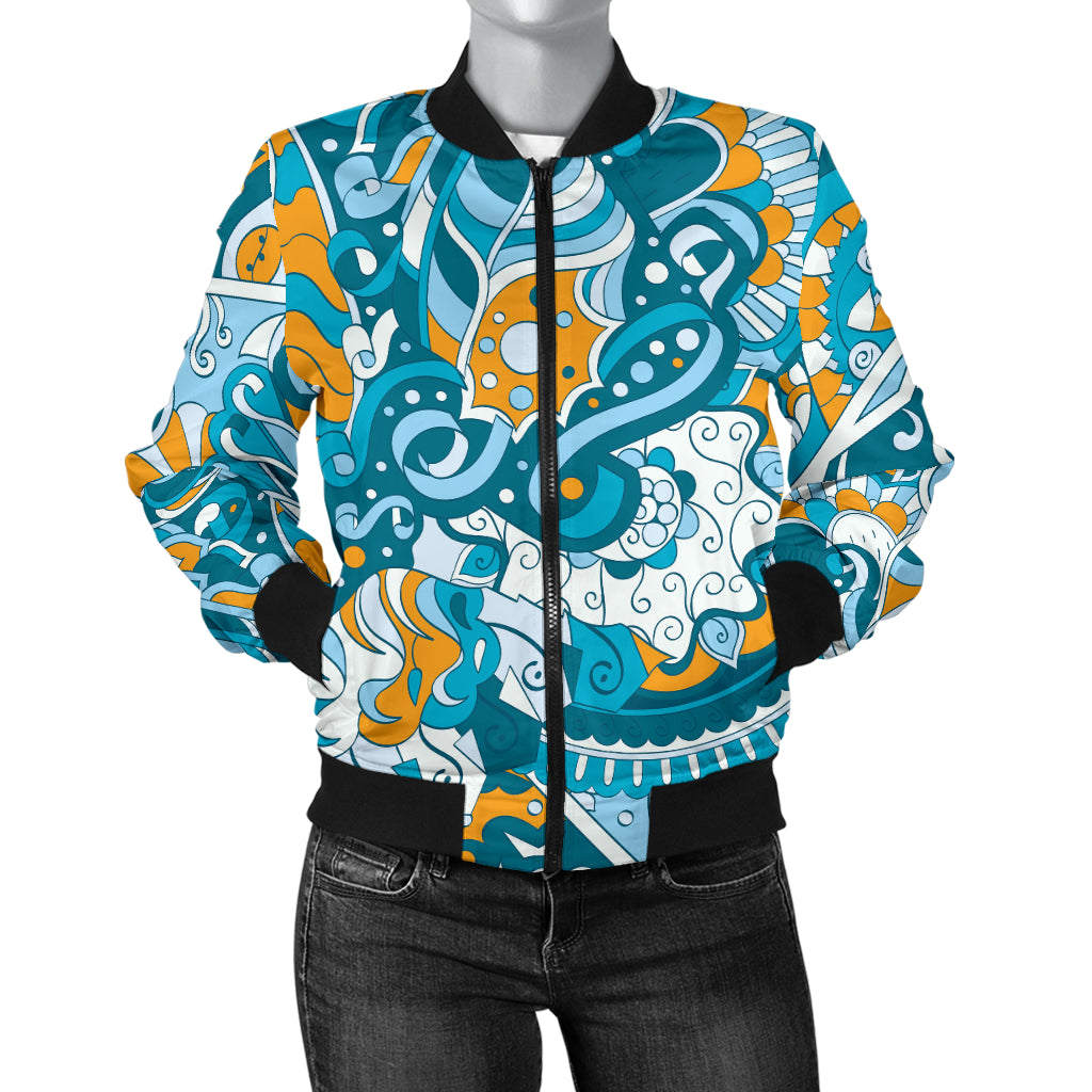 Funky Retro Pattern Print Design A03 Women's Bomber Jacket