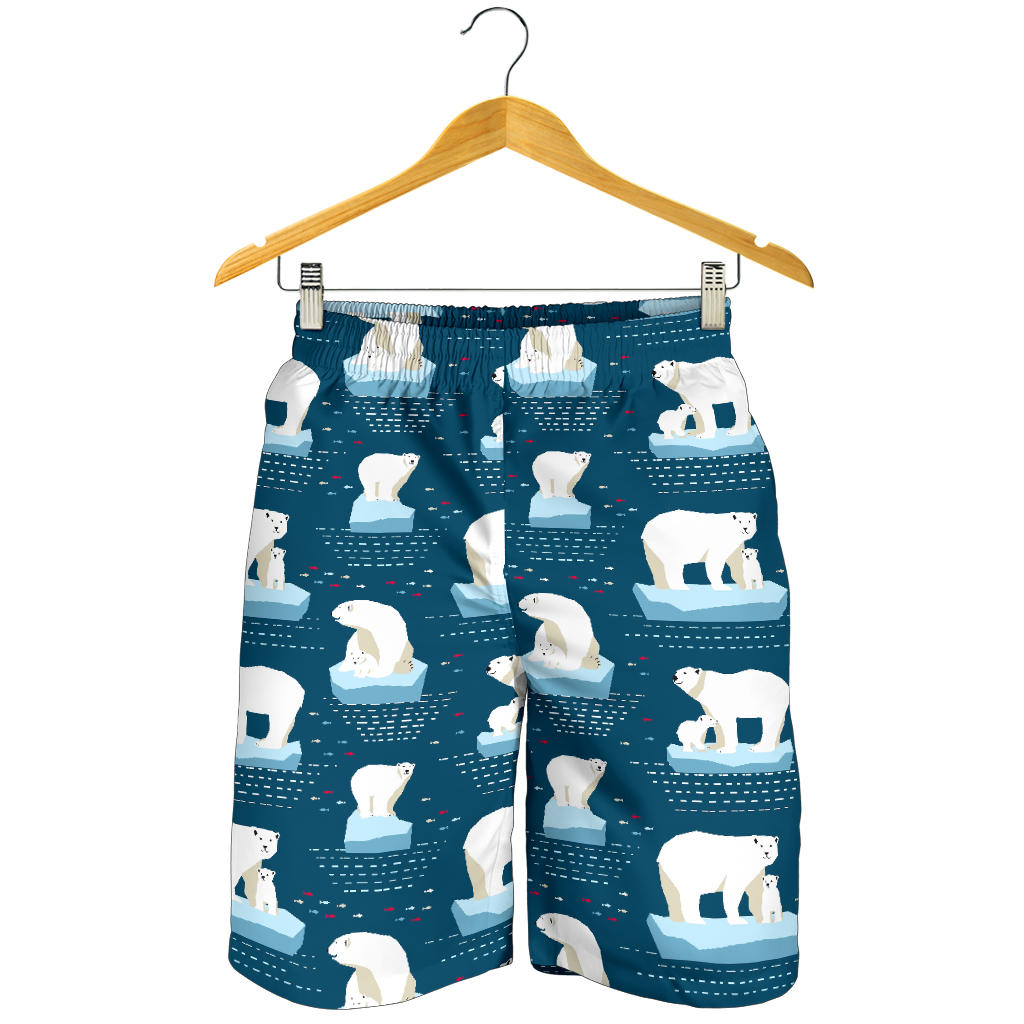Polar Bear Pattern Print Design PB02 Mens Shorts
