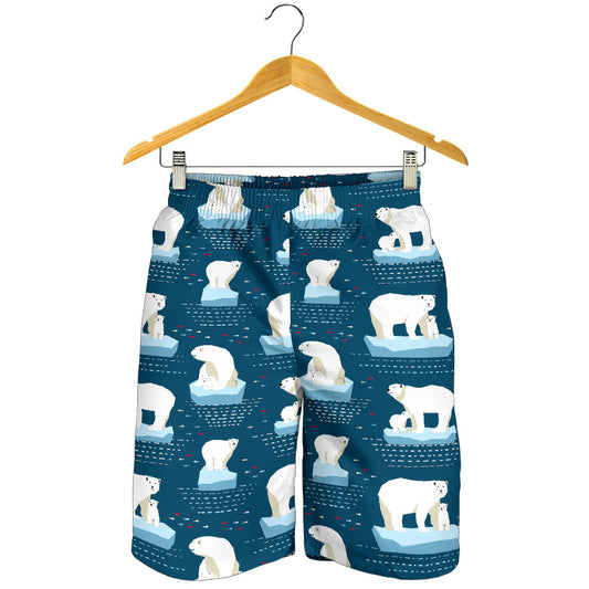 Polar Bear Pattern Print Design PB02 Mens Shorts