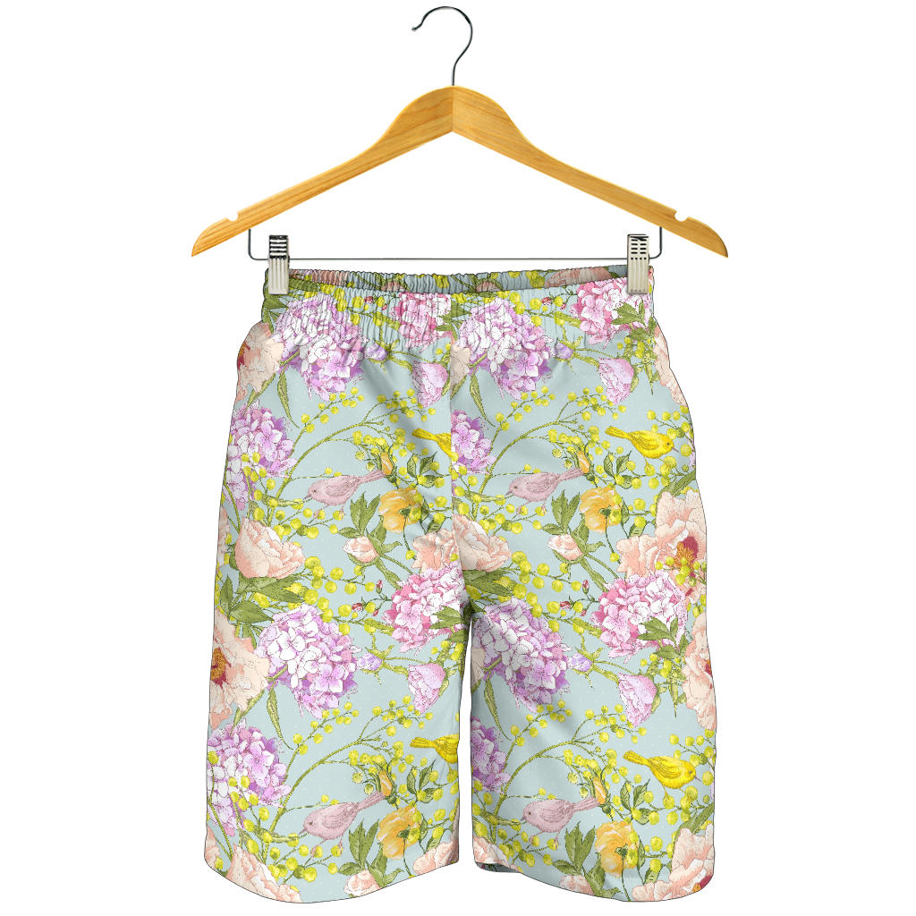 Hydrangea Pattern Print Design HD02 Mens Shorts