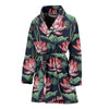 Water Lily Pattern Print Design WL03 Women Bathrobe