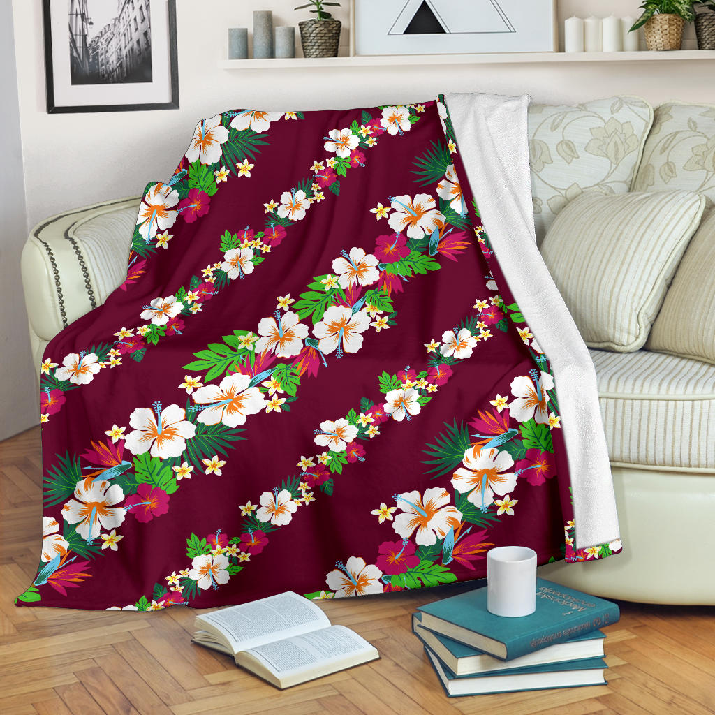 Hawaiian Themed Pattern Print Design H06 Fleece Blanket