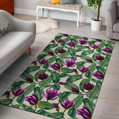 Magnolia Pattern Print Design MAG07 Area Rugs