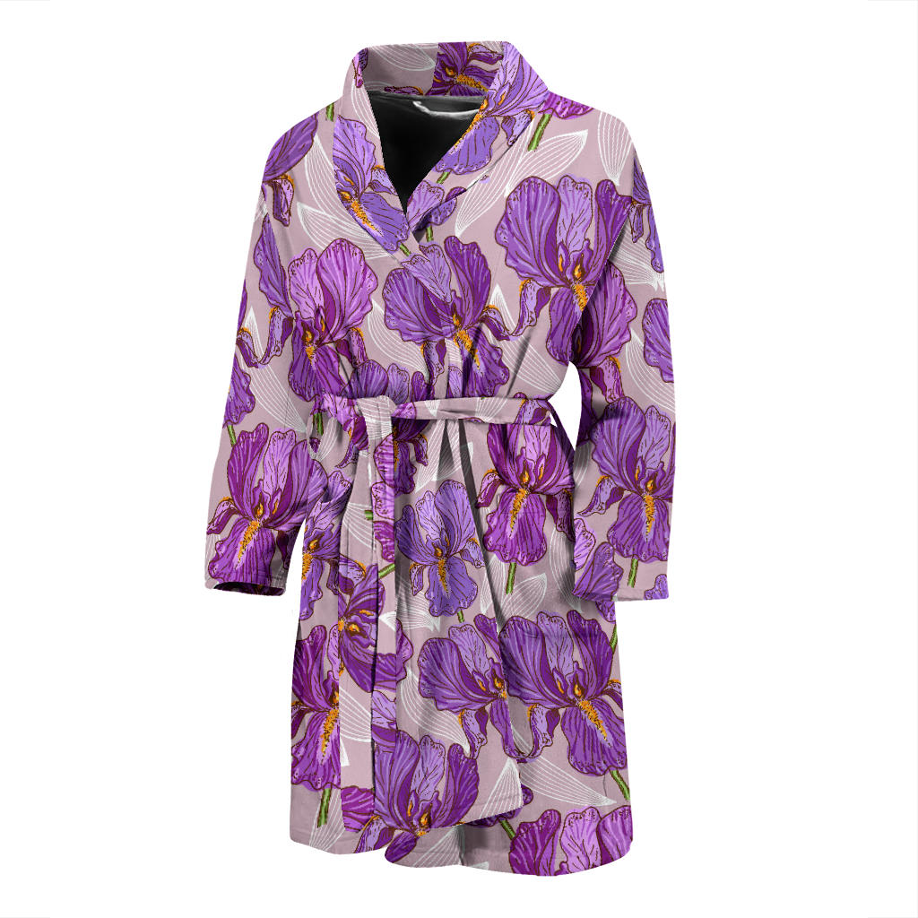 Iris Pattern Print Design IR05 Men Bathrobe