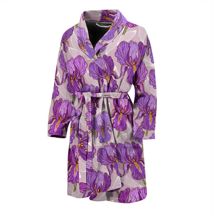 Iris Pattern Print Design IR05 Men Bathrobe