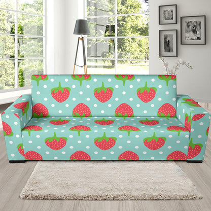 Strawberry Pattern Print Design SB06 Sofa Slipcover
