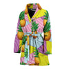 Pineapple Pattern Print Design PP05 Women Bathrobe