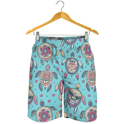 Sea Turtle Art Pattern Mens Shorts