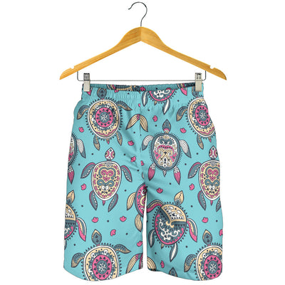 Sea Turtle Art Pattern Mens Shorts