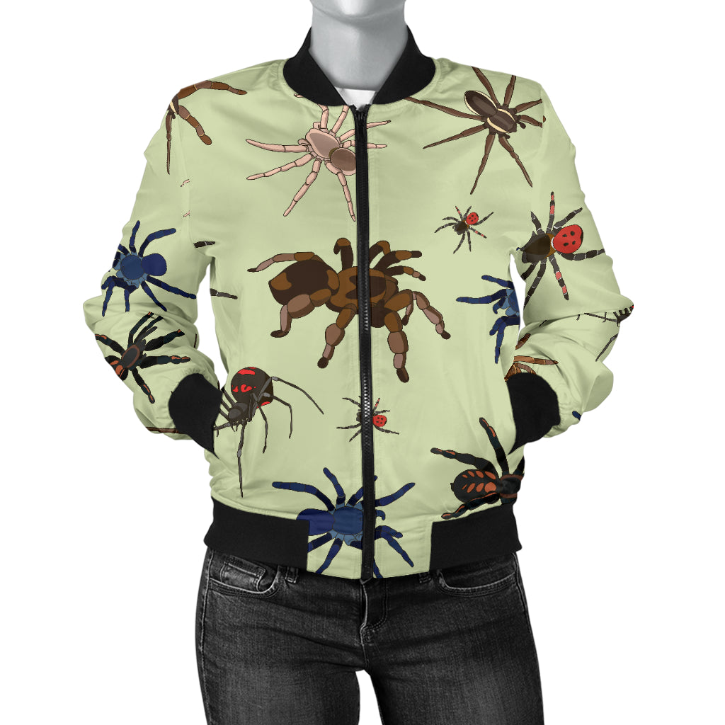 Tarantula Pattern Print Design 02 Women's Bomber Jacket