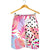 Pink Tropical Palm Leaves Mens Shorts