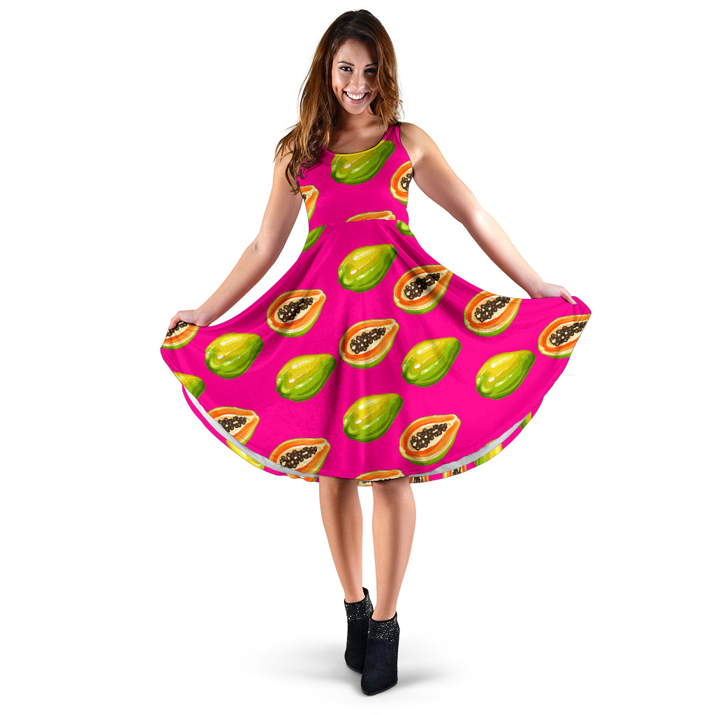 Papaya Pattern Print Design PP02 Midi Dress