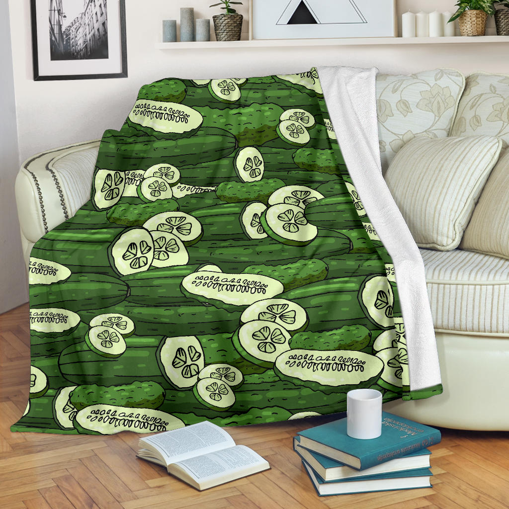 Cucumber Pattern Print Design CC01 Fleece Blanket