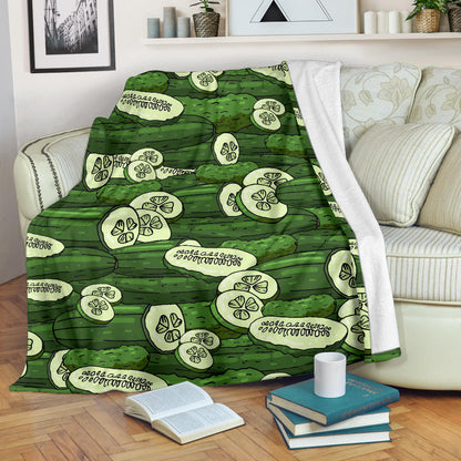 Cucumber Pattern Print Design CC01 Fleece Blanket