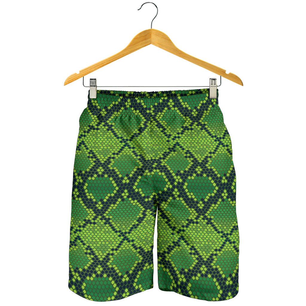 Python Green Pattern Print Design A01 Mens Shorts
