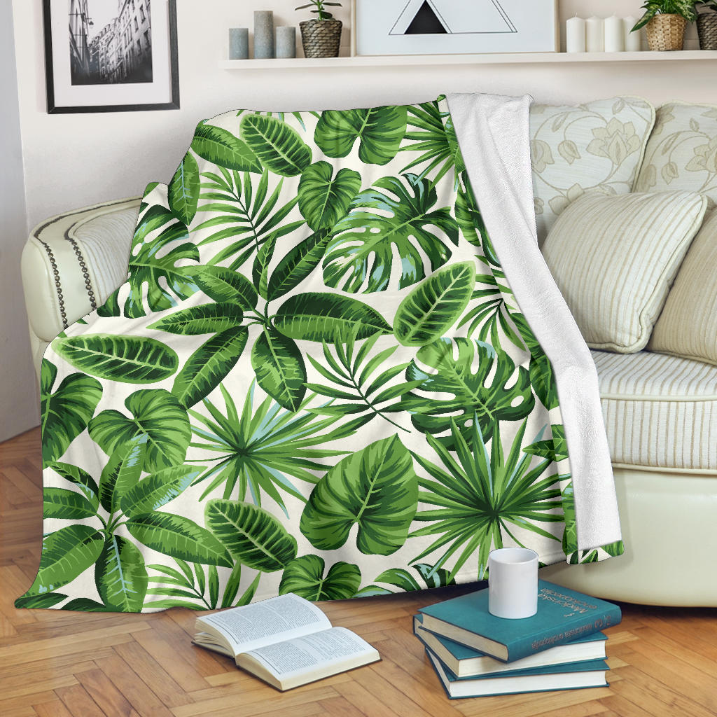 Tropical Flower Pattern Print Design TF013 Fleece Blanket