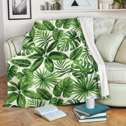 Tropical Flower Pattern Print Design TF013 Fleece Blanket