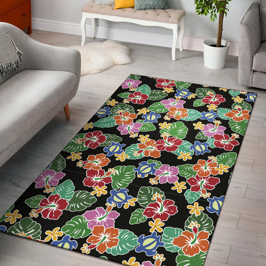 Hawaiian Themed Pattern Print Design H010 Area Rugs