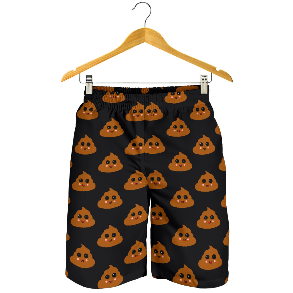 Poop Emoji Pattern Print Design A01 Mens Shorts