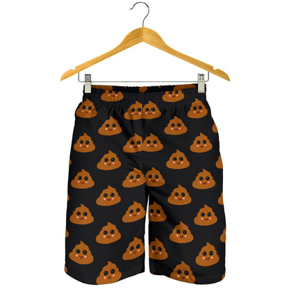 Poop Emoji Pattern Print Design A01 Mens Shorts