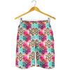 lotus Boho Pattern Print Design LO02 Mens Shorts